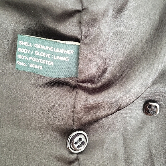 Harvé Bernard Leather Vest Small - Picture 10 of 13